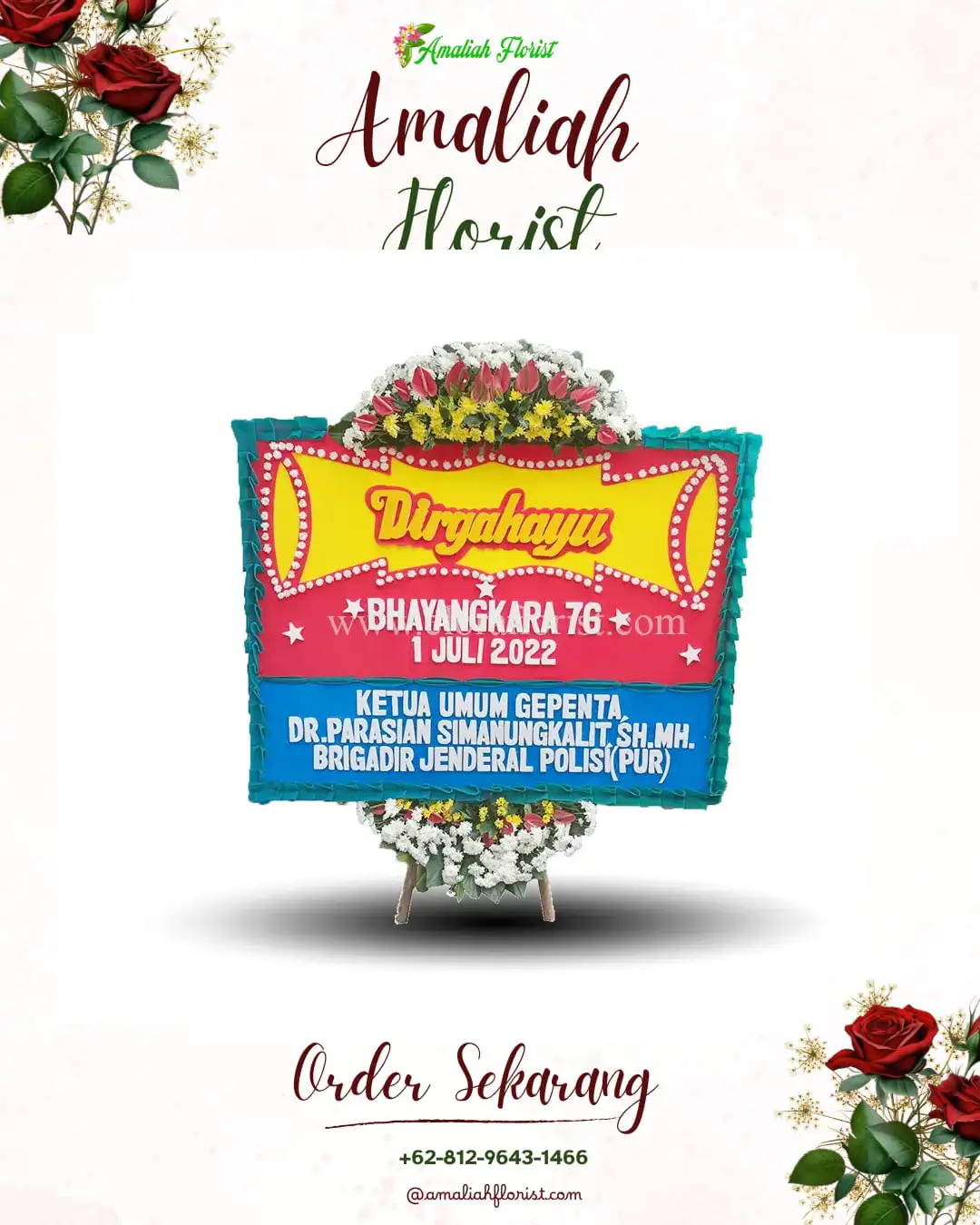 Papan Bunga HUT Ulang Tahun Malinau
